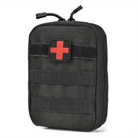 Outdoor Multifunctional MOLLE Attachment Medical Kit Climbing Climbing Survival KitOutdoor Gear Emergency Kits Trauma Bag For Camping Boat Huntin (Color: BLACK)