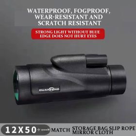 New Third Generation Green 40X60 Monocular Outdoor Camping Travel Hunting HD FMC Telescope with Tripod MobilePhone Holder (Color: BLACK)