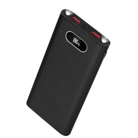 20000Mah Power Bank Portable Charger External Battery Pack 22.5W Super Fast Charging with LED Display Flashlight Fit for iPhone Samsung (Color: BLACK)