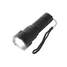 Portable LED Rechargeable Flashlight for Night Walking (Color: BLACK, Type: 2000LM)