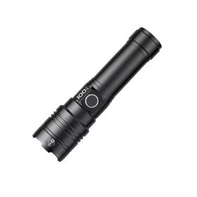 Portable LED Rechargeable Flashlight for Night Walking (Color: BLACK, Type: 50000 Lumens)